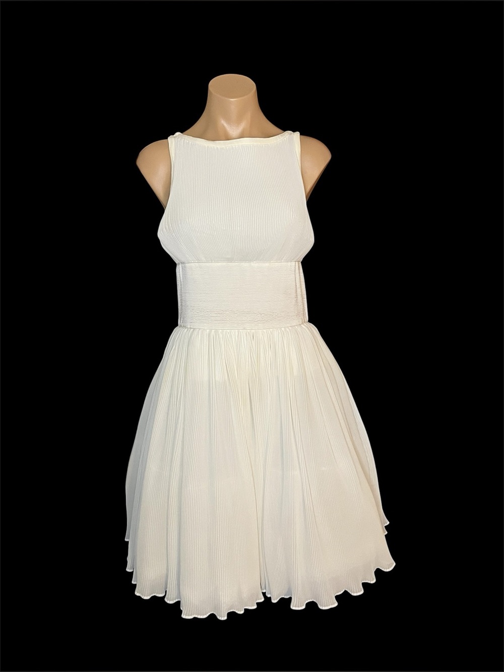 MANOUSH White Full Skirt Tulle Petticoat sleeveless coctail Evening dress US 4